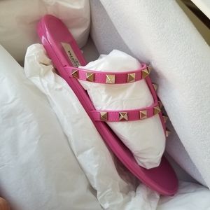 Valentino Rockstud Jelly Sandals